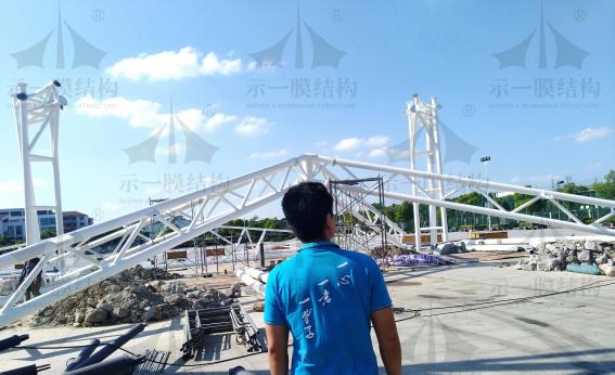 上海青浦徐涇膜結構舞臺工程-第一部分