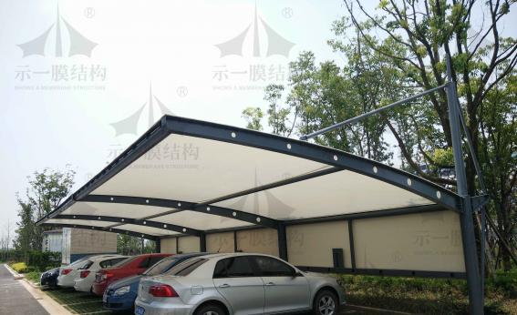 海門臨江產業園PTFE膜結構車棚